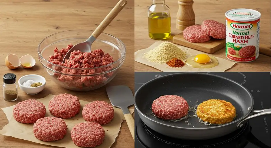 recipe for patties made with hormel corned beef hash