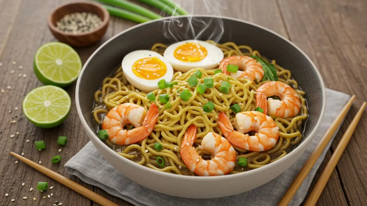 shrimp and ramen noodles