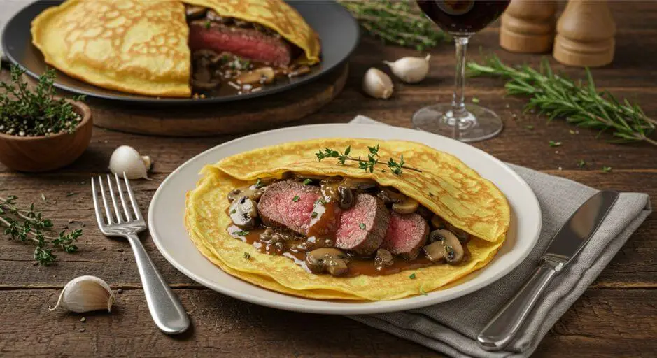 beef wellignton crepe recipe