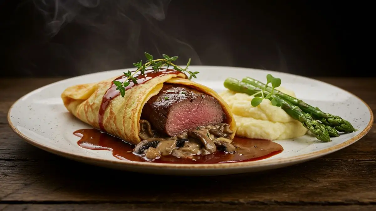 beef wellignton crepe recipe