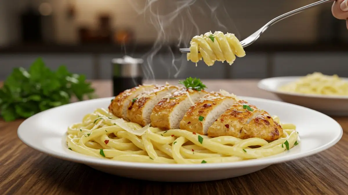 garlic parmesan chicken pasta