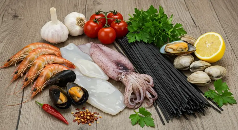 seafood squid ink pasta recipe